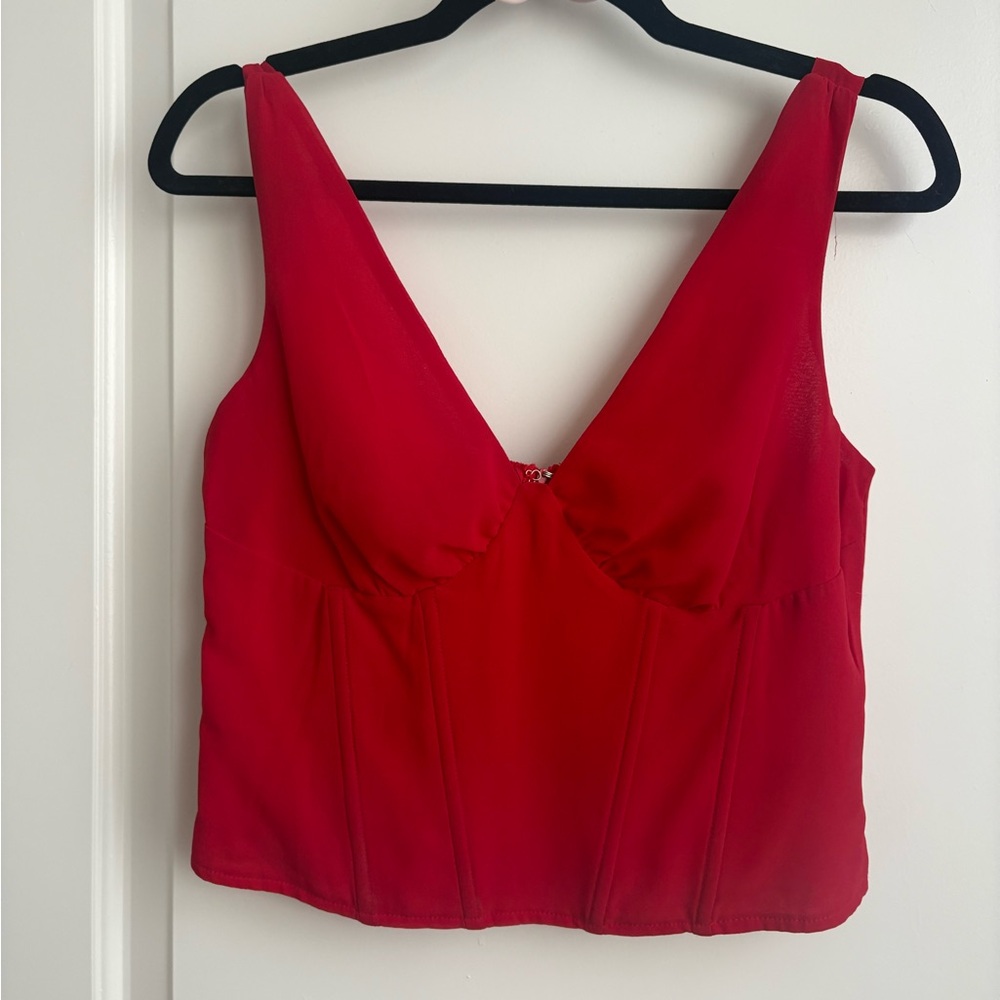 Isalis Red Smocked Skirt